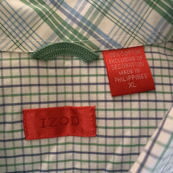 LOT OF 3 MEN'S SHORT SLEEVE BUTTON FRONT SHIRTS XL- IZOD & GEOFFREY BEENE - Picture 7 of 7